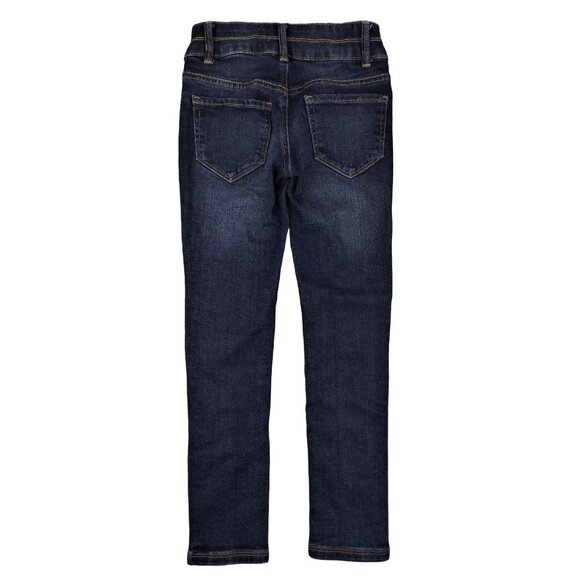 Girls Jeans Distressed Patches Dark Blue Wash size 7    JH1004 - Picture 3 of 3